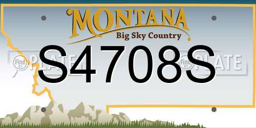 S4708S Montana License Plate