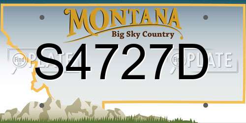 S4727D Montana License Plate