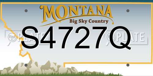 S4727Q Montana License Plate