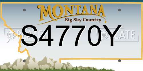 S4770Y Montana License Plate