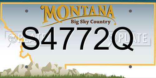 S4772Q Montana License Plate