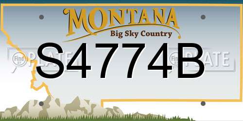 S4774B Montana License Plate