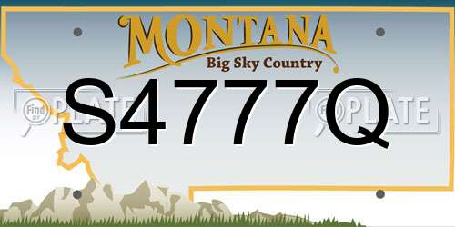 S4777Q Montana License Plate