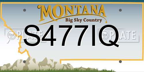 S477IQ Montana License Plate