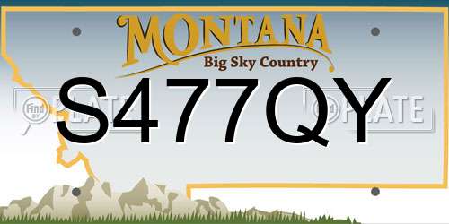 S477QY Montana License Plate