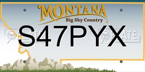 S47PYX Montana License Plate