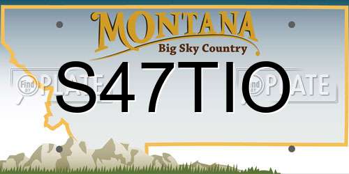 S47TIO Montana License Plate