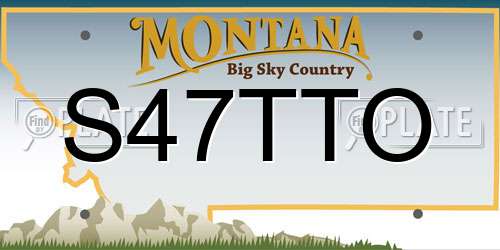 S47TTO Montana License Plate