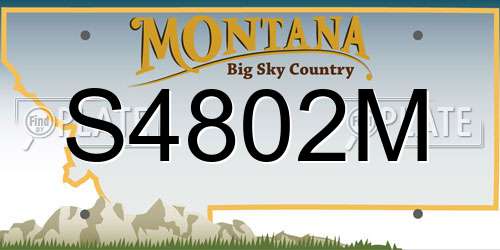 S4802M Montana License Plate