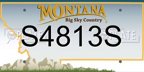 S4813S Montana License Plate