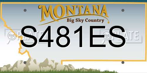 S481ES Montana License Plate
