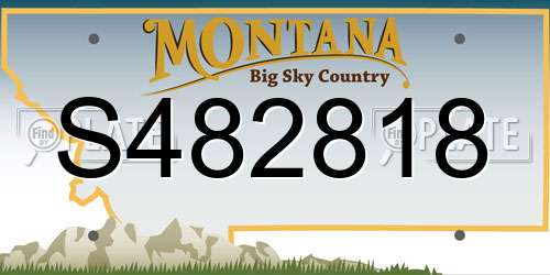 S482818 Montana License Plate