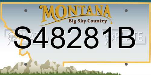 S48281B Montana License Plate