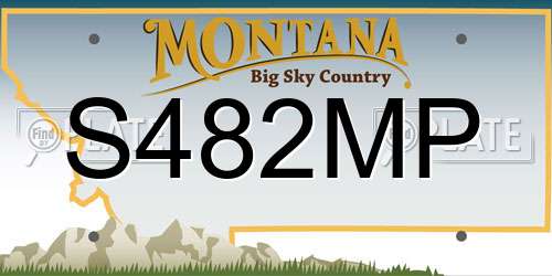 S482MP Montana License Plate