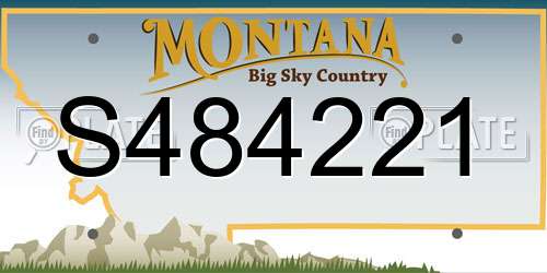 S484221 Montana License Plate