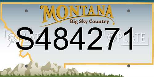 S484271 Montana License Plate