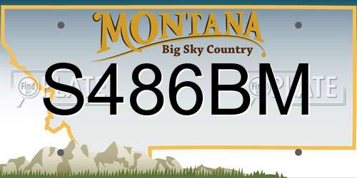 S486BM Montana License Plate