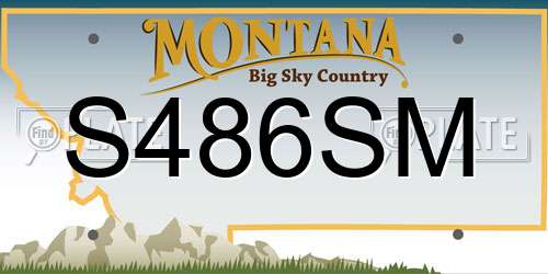 S486SM Montana License Plate