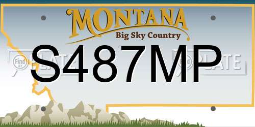 S487MP Montana License Plate