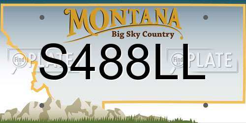 S488LL Montana License Plate