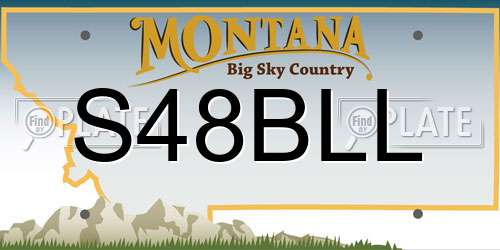 S48BLL Montana License Plate