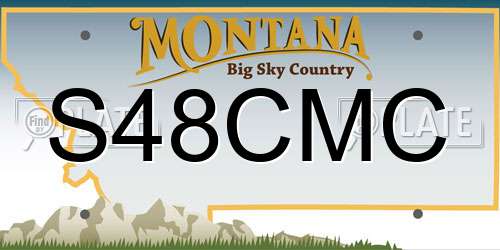 S48CMC Montana License Plate