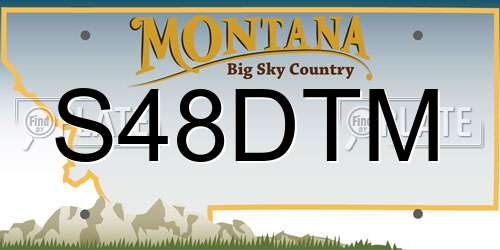 S48DTM Montana License Plate