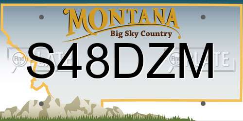S48DZM Montana License Plate