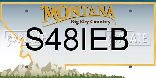 S48IEB Montana License Plate