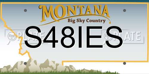 S48IES Montana License Plate
