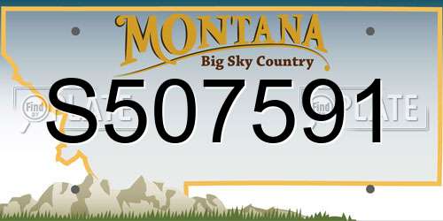 S507591 Montana License Plate