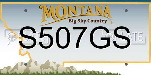 S507GS Montana License Plate