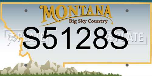 S5128S Montana License Plate