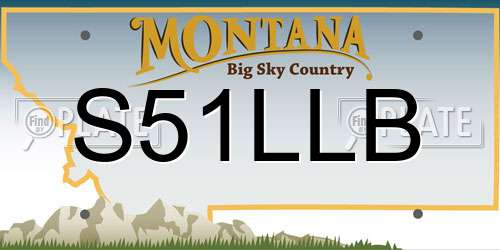 S51LLB Montana License Plate
