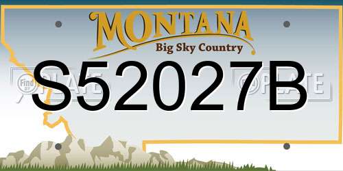 S52027B Montana License Plate