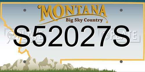 S52027S Montana License Plate