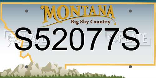 S52077S Montana License Plate