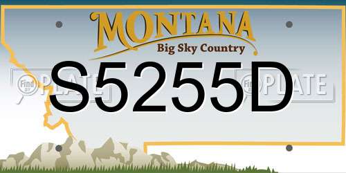 S5255D Montana License Plate