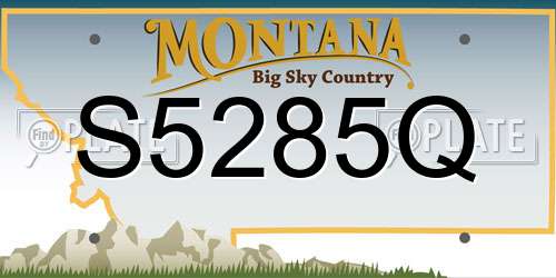 S5285Q Montana License Plate