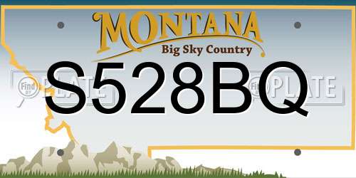 S528BQ Montana License Plate
