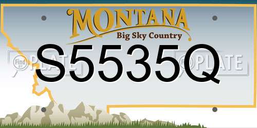 S5535Q Montana License Plate