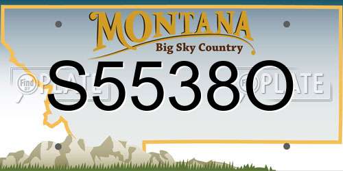 S5538O Montana License Plate
