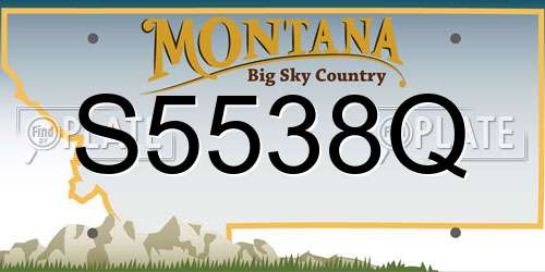 S5538Q Montana License Plate