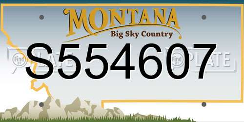 S554607 Montana License Plate