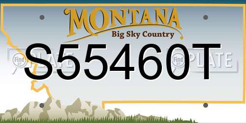 S55460T Montana License Plate