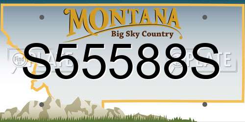 S55588S Montana License Plate