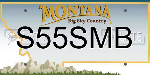 S55SMB Montana License Plate