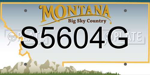 S5604G Montana License Plate