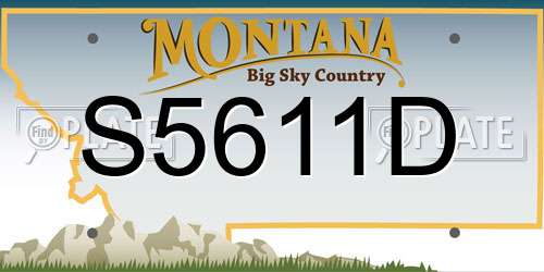 S5611D Montana License Plate