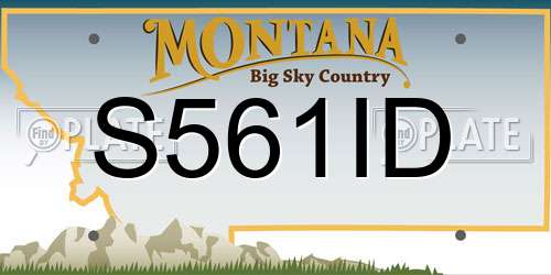 S561ID Montana License Plate